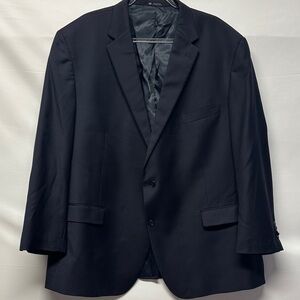 Hart Schaffner Marx Chicago Classic Fit Flat Front Navy Sports Coat Big & Tall